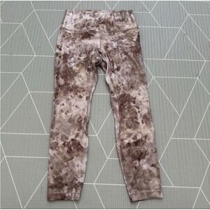 Lululemon Align High-Rise Pant 25" *Shine Size 8 Diamond Dye Cacao Foil